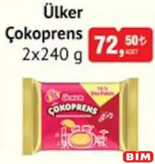 ÜLKER ÇOKOPRENS BİSKÜVİ 2X240 G